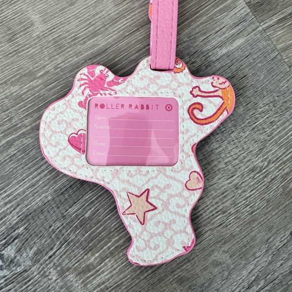 🩷🧡Roller Rabbit | Sea Life Luggage Tag Pink - Roller Rabbit x Target - Picture 3 of 5